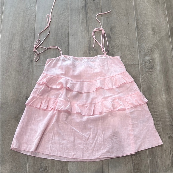 Edikted Dresses & Skirts - edikted Pink Ruffled Sleeveless Top